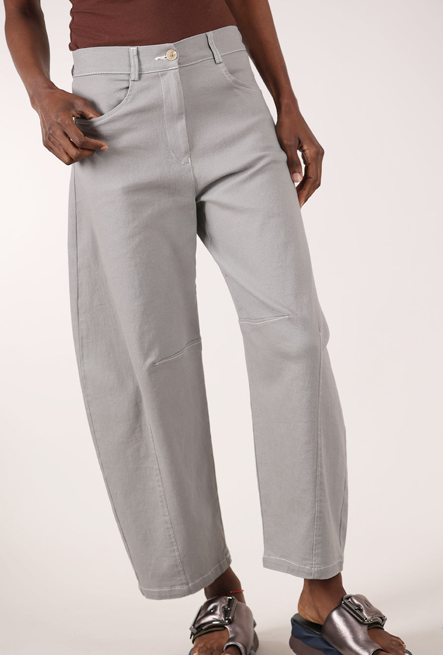 Alembika Contrast Seam Twill Pant, Gray 