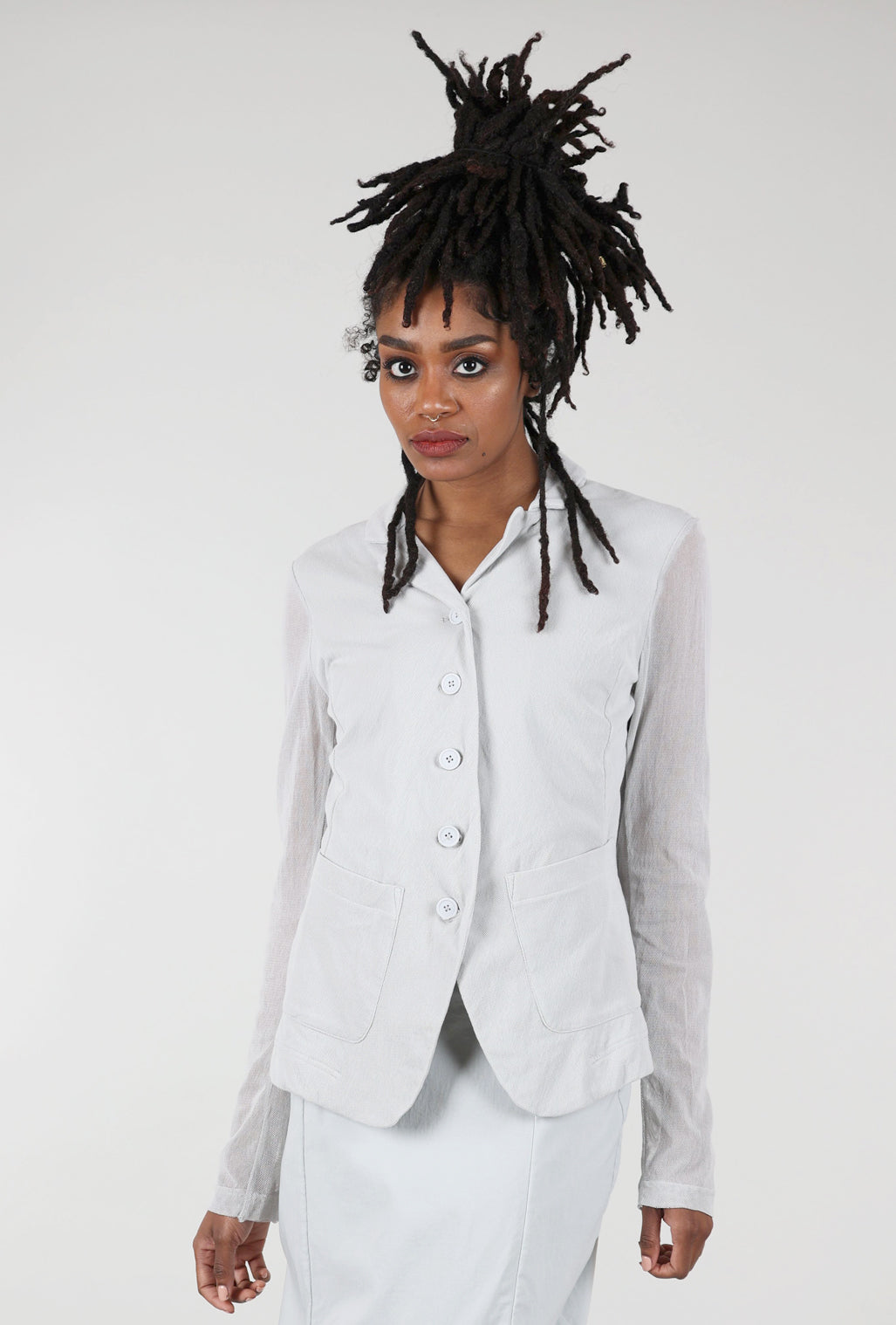 Rundholz Mesh Overlay Jacket, Gray 