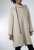 Moyuru Refined Ponte Cocoon Coat, Khaki 