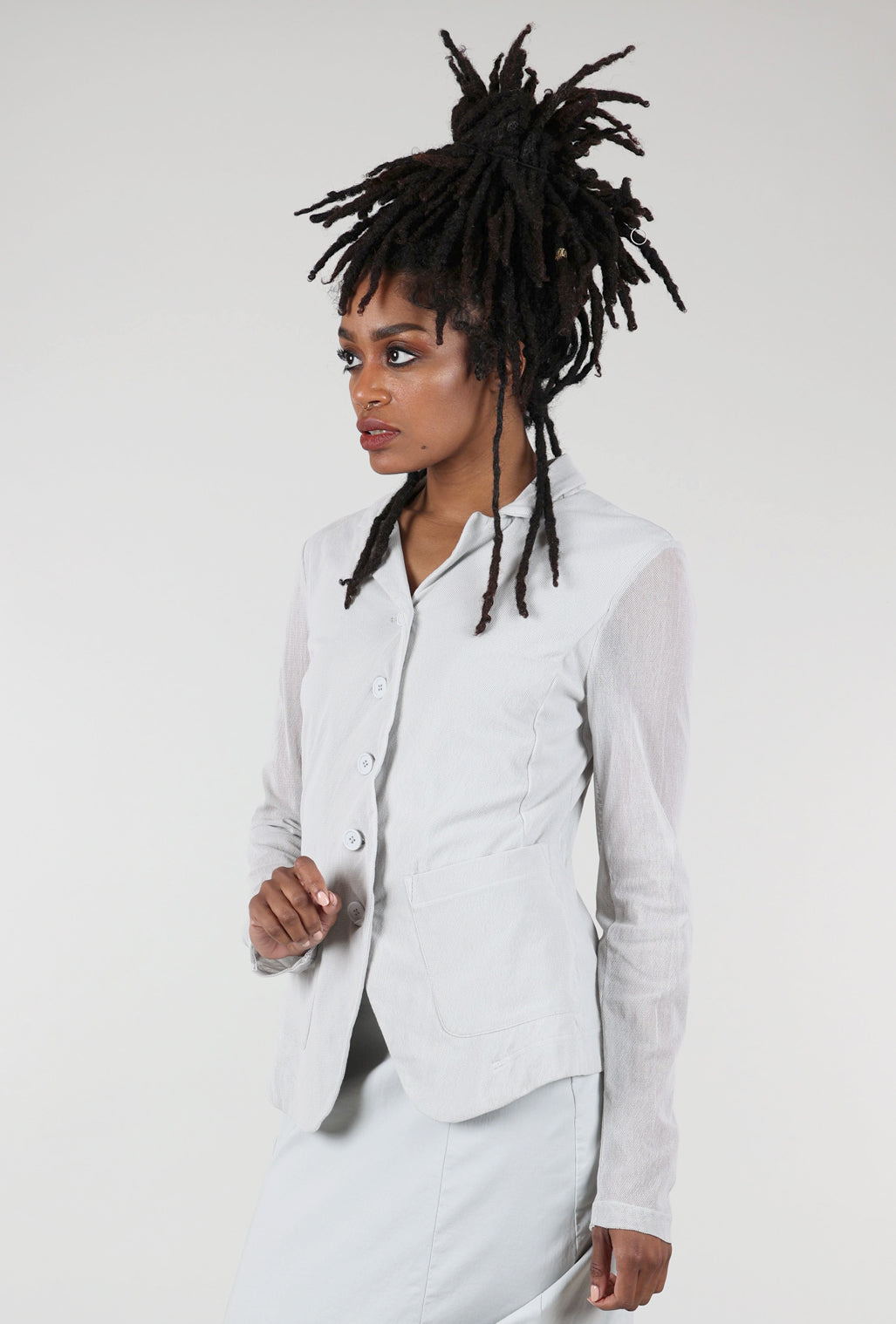 Rundholz Mesh Overlay Jacket, Gray 