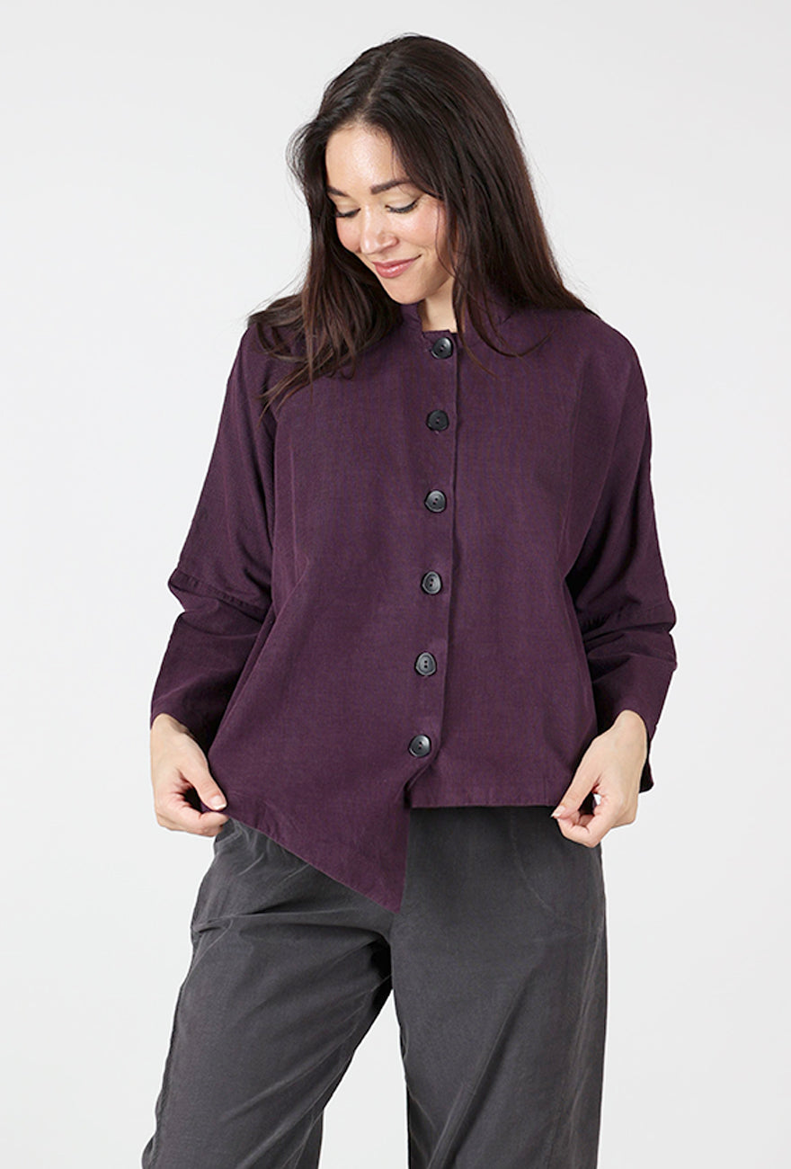 Corduroy Point Shirt, Currant