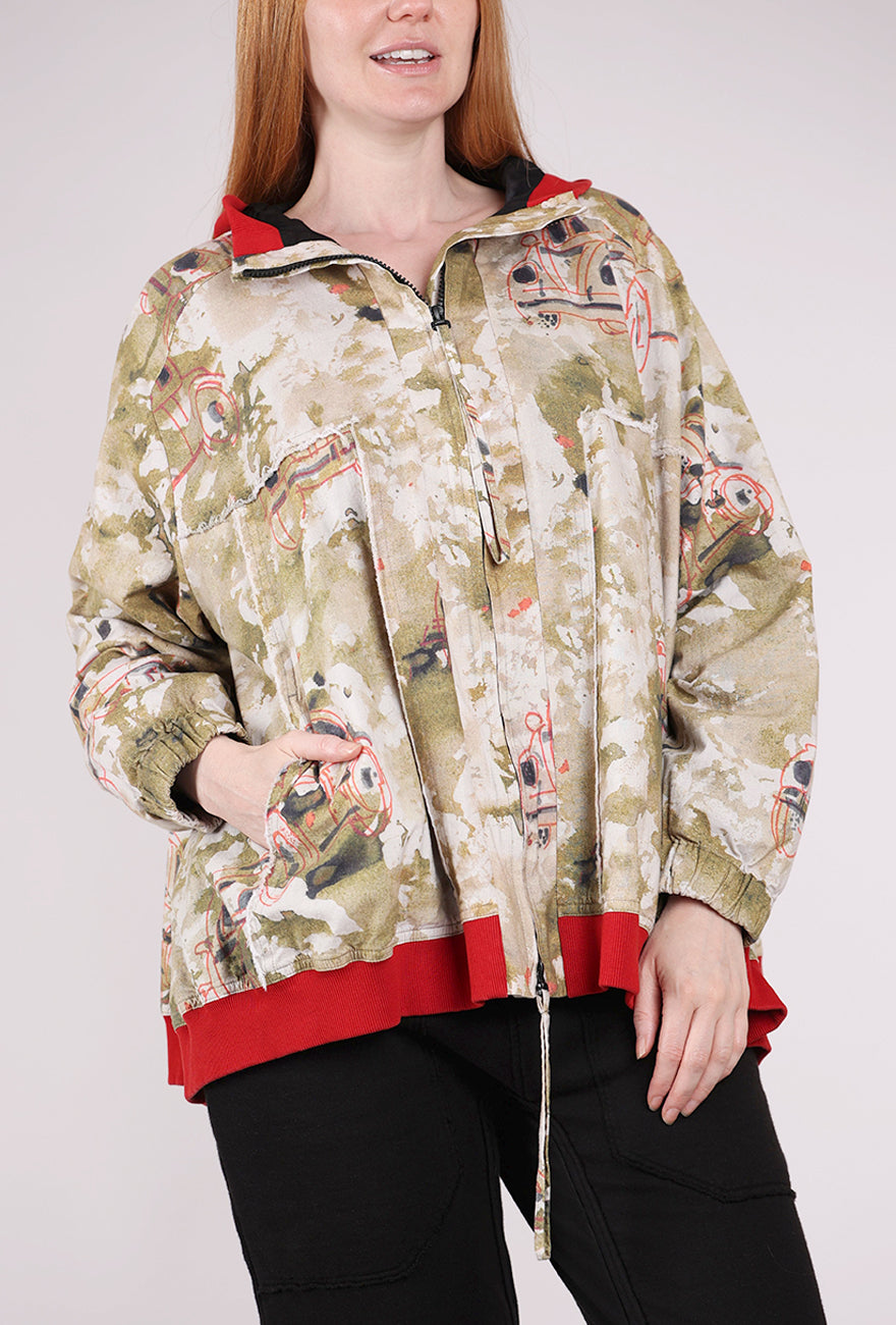 Grizas Urban Camo Swing Jacket, Fern/Red 