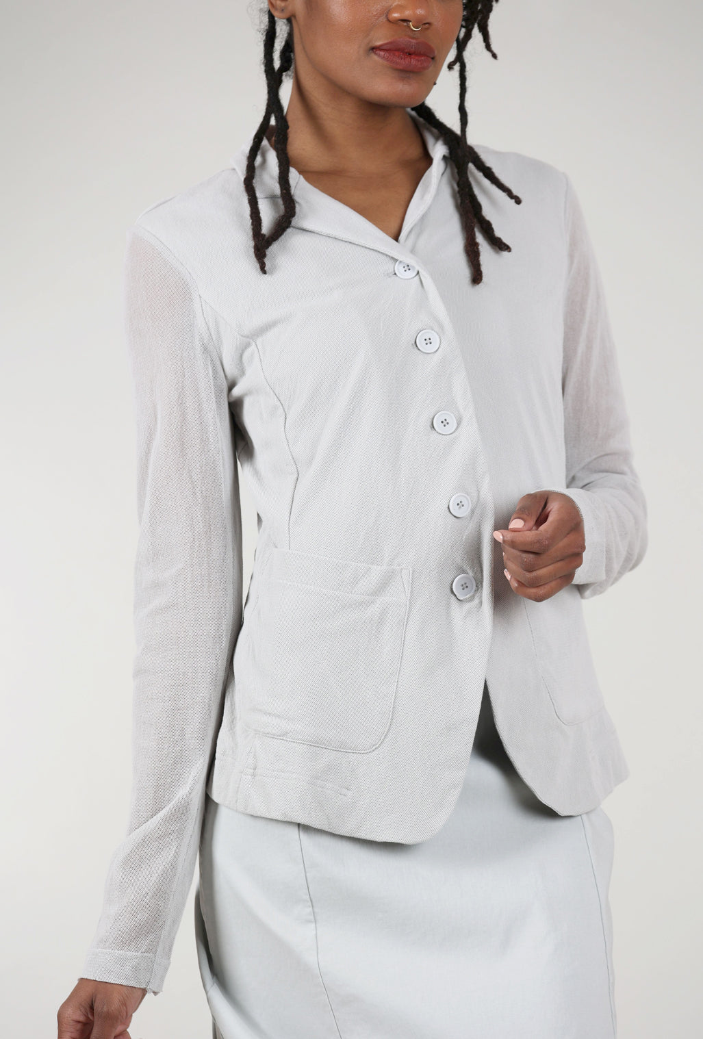 Rundholz Mesh Overlay Jacket, Gray 