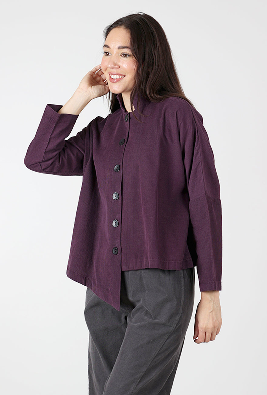 Corduroy Point Shirt, Currant Angle 2