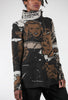 Rundholz Comic Jacquard Wool Cardigan, Bronze 