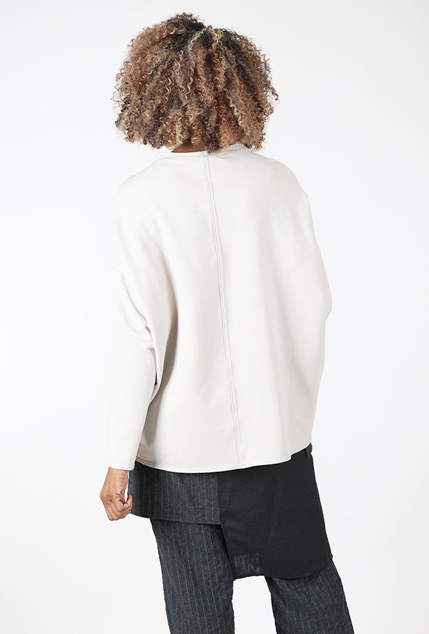 Kedziorek Handprinted Knit Top, Cement 