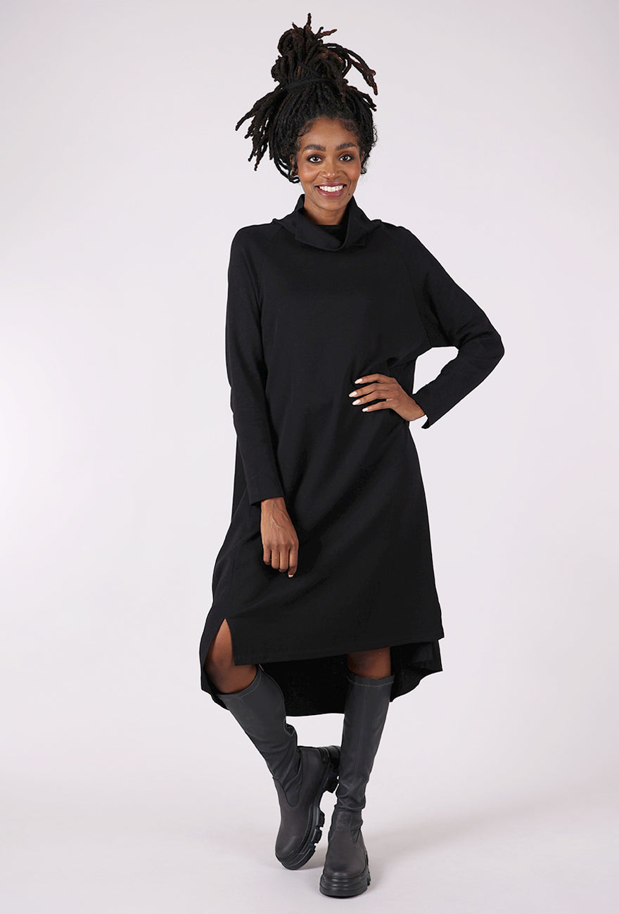 Moyuru Carmelite Knit Dress, Black 