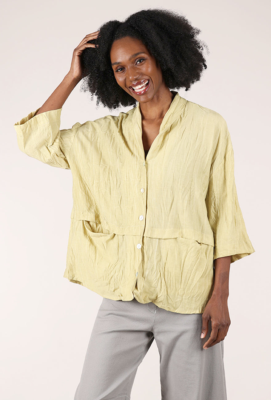 Crinkle Relax Jacket, Yellow