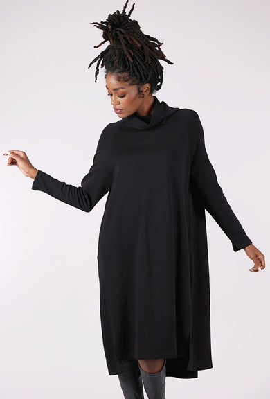 Moyuru Carmelite Knit Dress, Black 