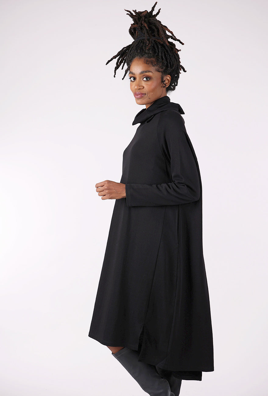 Moyuru Carmelite Knit Dress, Black 