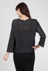 Liv Two-Tone Mesh Sweater, Charcoal 