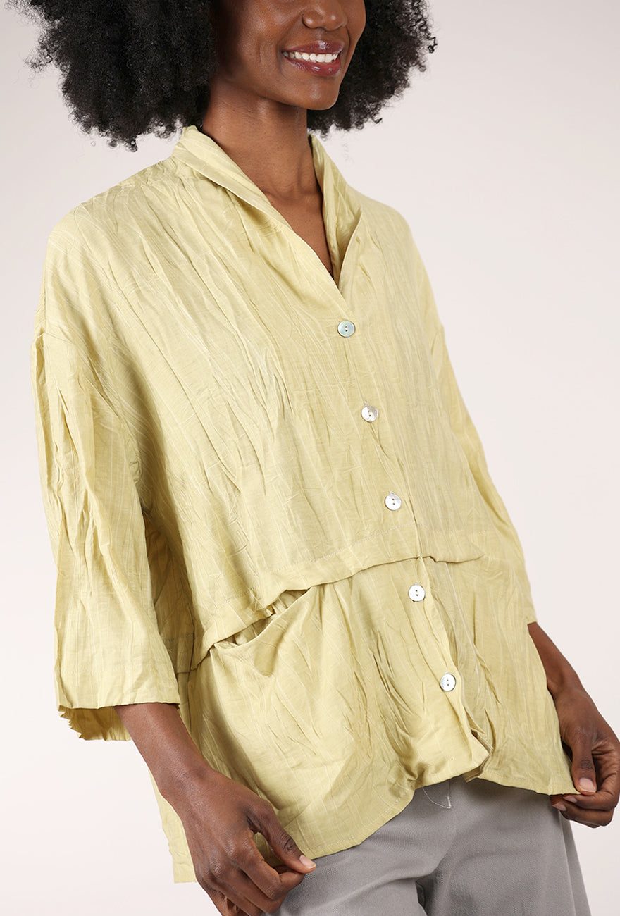 Crinkle Relax Jacket, Yellow