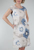 Femme Fatale Linen Trim Dress, Sand/Flower 