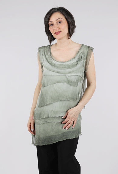 Liabella Tattered Tiers Top, Olive 