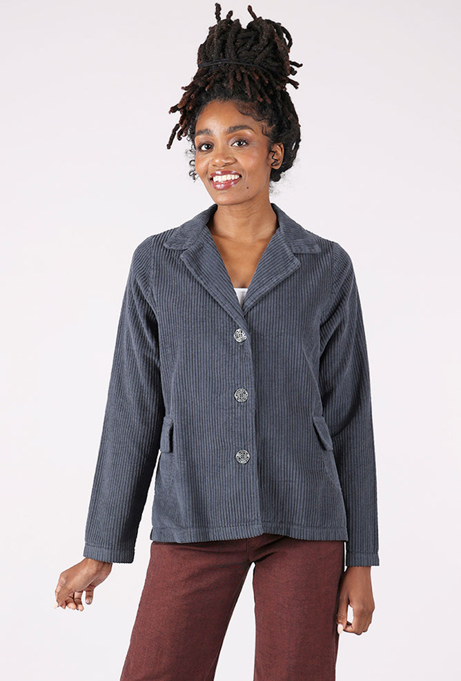 Fenini Corduroy Blazer, Charcoal 