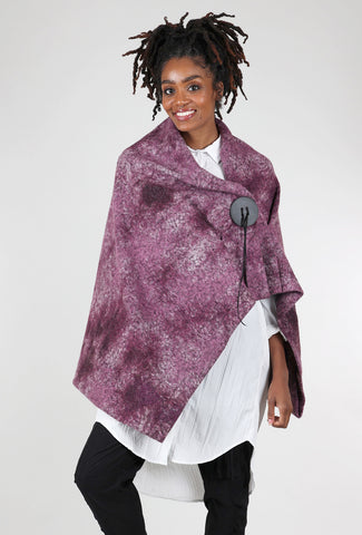 Moyuru Marled Button Cape, Plum 