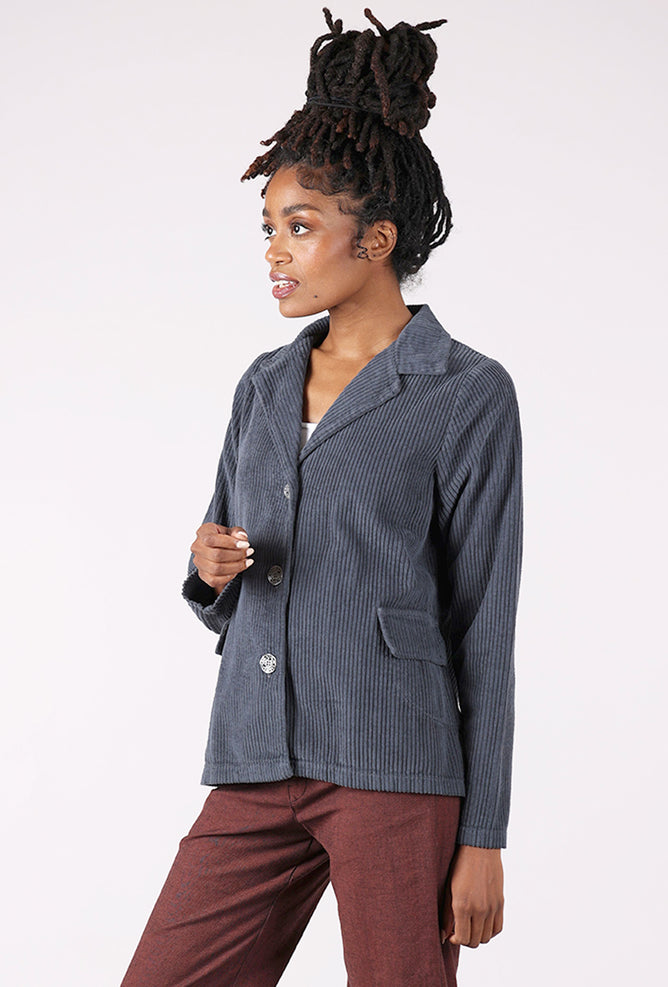 Fenini Corduroy Blazer, Charcoal 