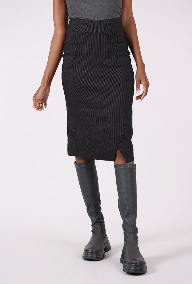 Porto Penelope Skirt, Black Stripe 