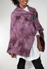 Moyuru Marled Button Cape, Plum 