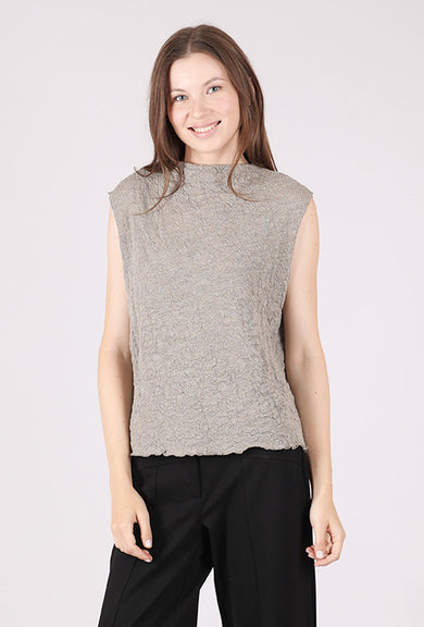 By Basics Bubble Wool Boxy Shell, Elephant Melange 