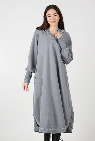 Bodil Cozy Hoodie Dress, Heather Mist 