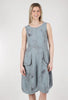 Grizas Faded Floral Pockets Dress, Silver Sage 