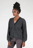 Grade & Gather Accent Placket Cardie, Coal 