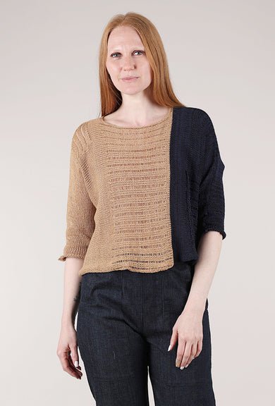 Paper Temples Helen Pullover, Camel/Navy 