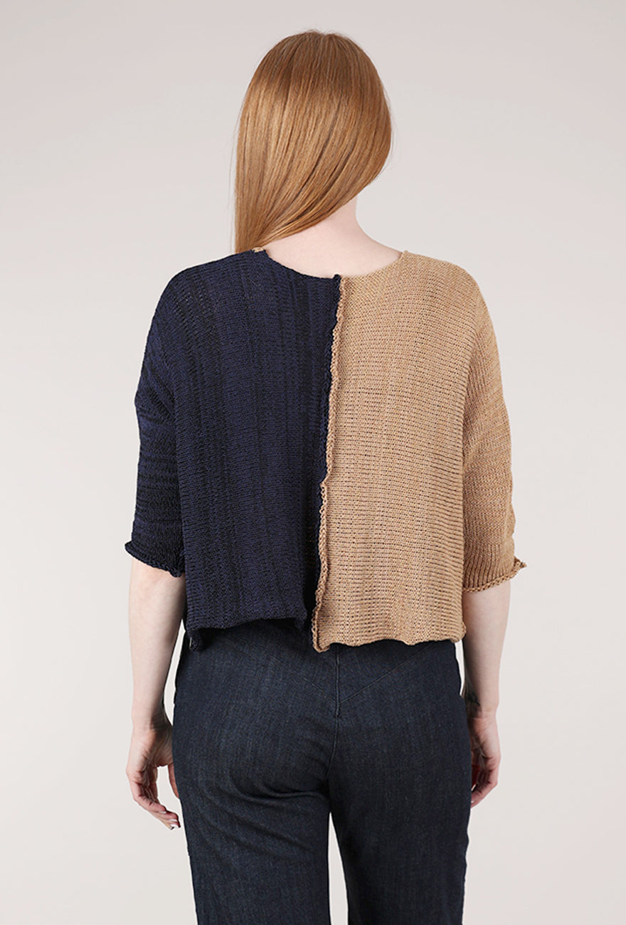 Paper Temples Helen Pullover, Camel/Navy 
