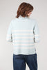 Lilla P Lofted Stripe Tneck Sweater, Frost 