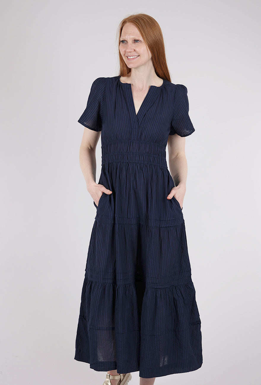 Dolma Suri Solid Maxi Dress, Navy 