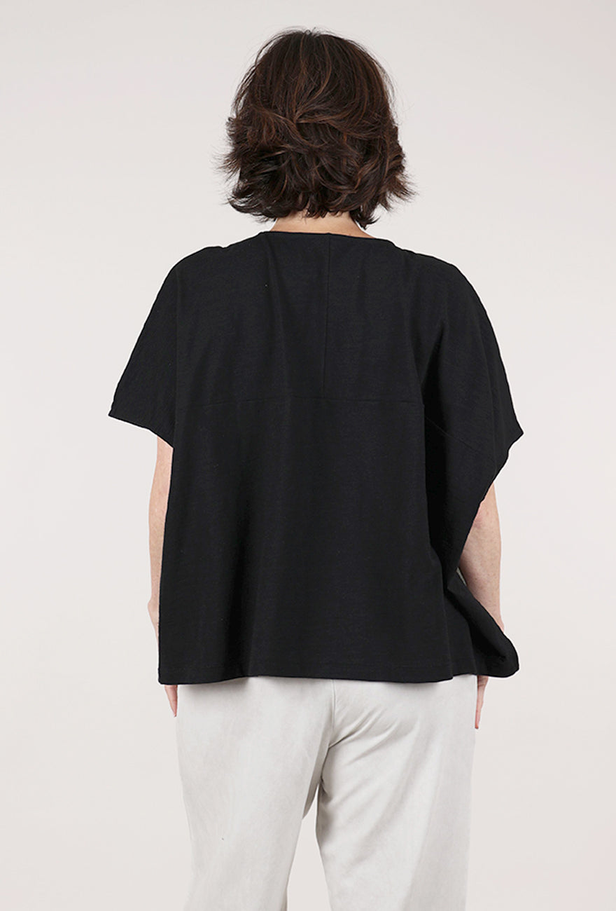 Moyuru Abstract Print Tee, Black/Khaki 