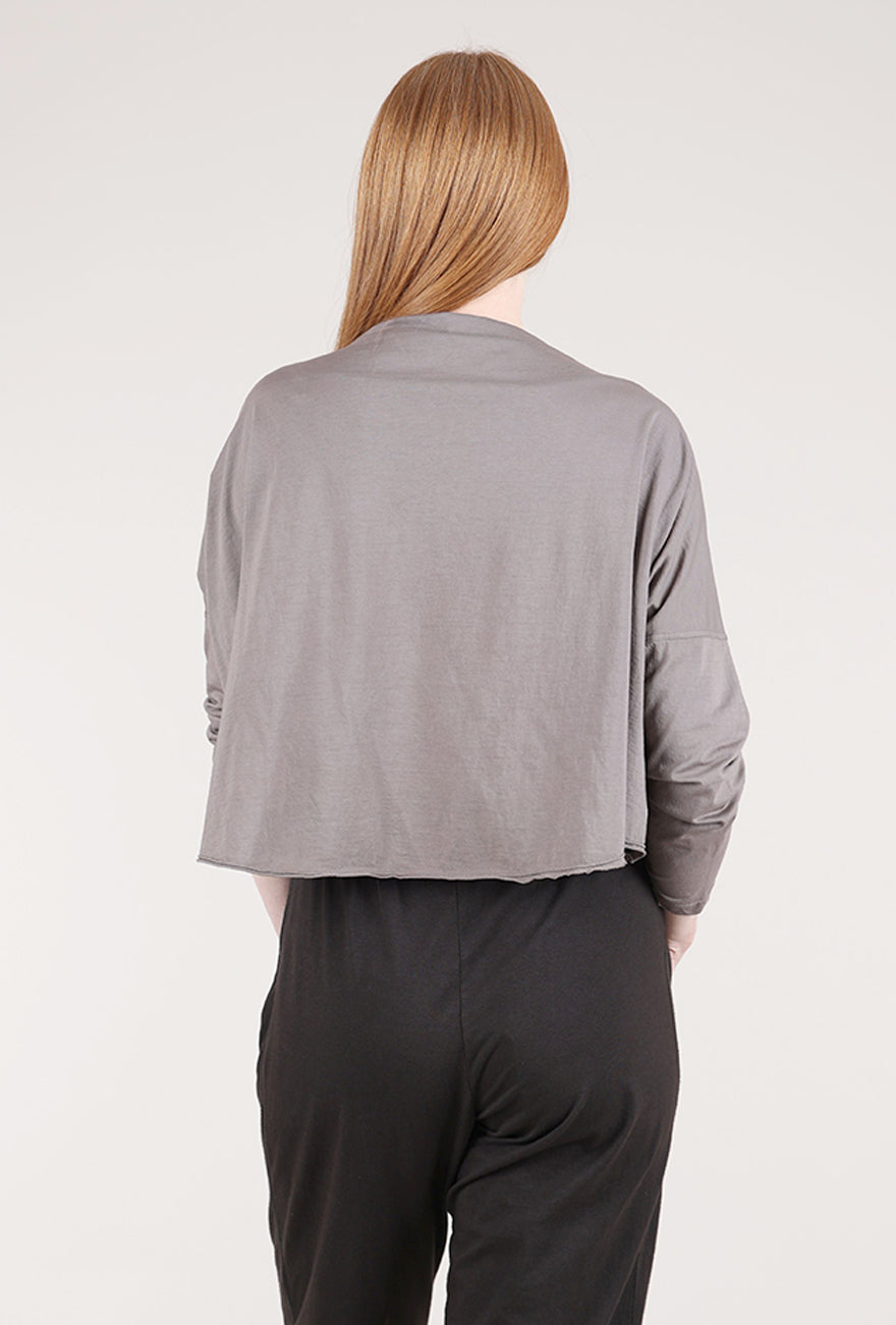 Eleven Stitch Drape Neck Boxy Tee, Eiffel 