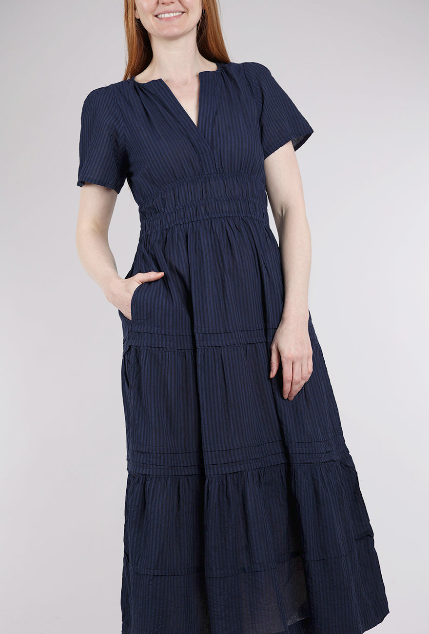 Dolma Suri Solid Maxi Dress, Navy 