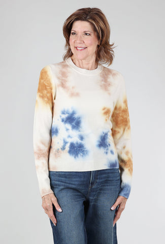 Lilla P Tie-Dye Crew Sweater, Lapis Multi 