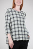 Cut Loose Pucker Plaid A-Line Top, Salvia 