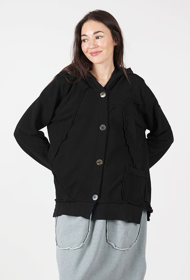 Bodil Hooded Sweat Jacket, Black 