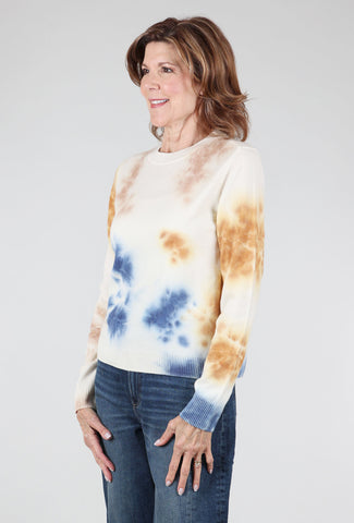 Lilla P Tie-Dye Crew Sweater, Lapis Multi 