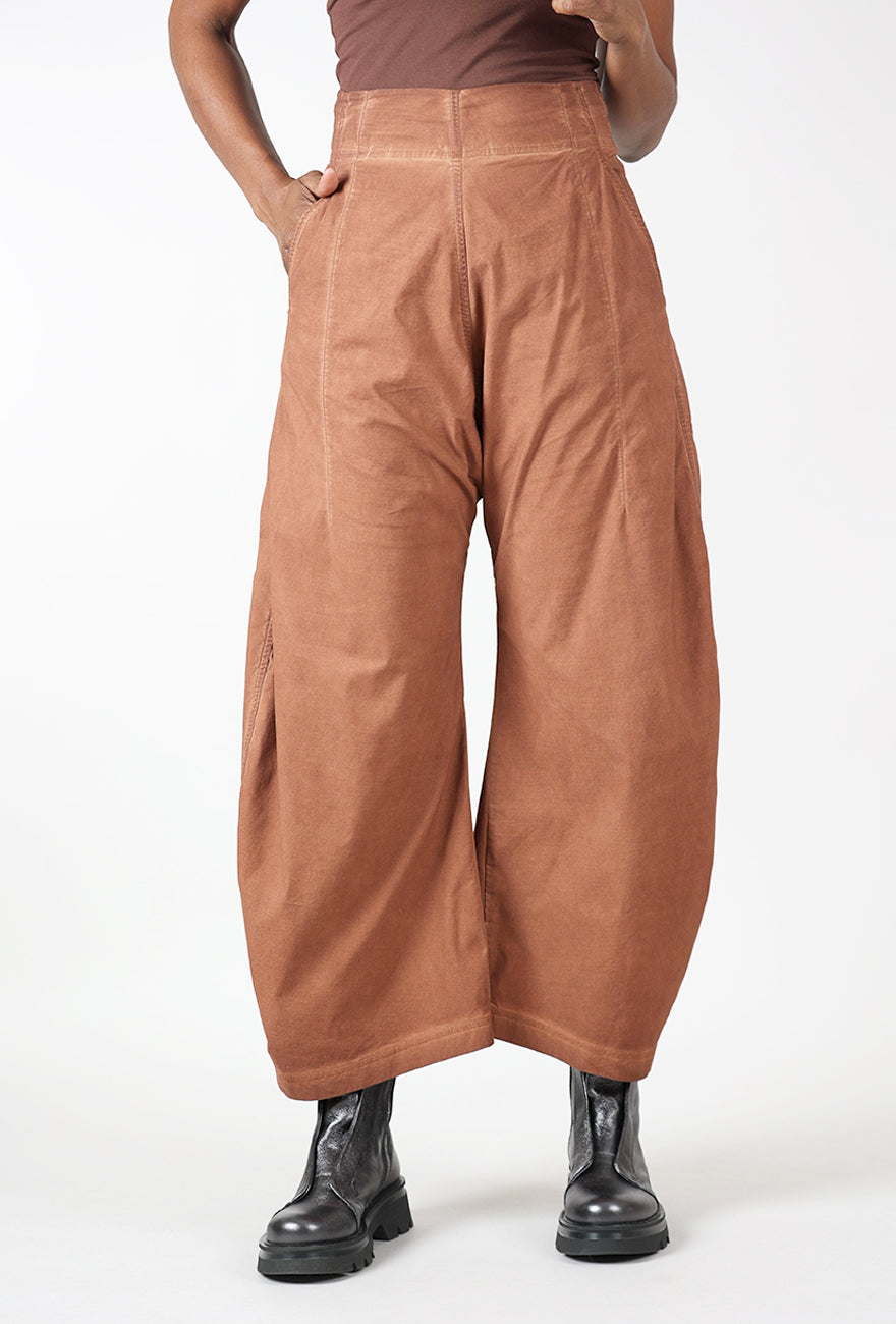 Rundholz Stretch Dye Barrel Trouser, Terracotta Cloud 
