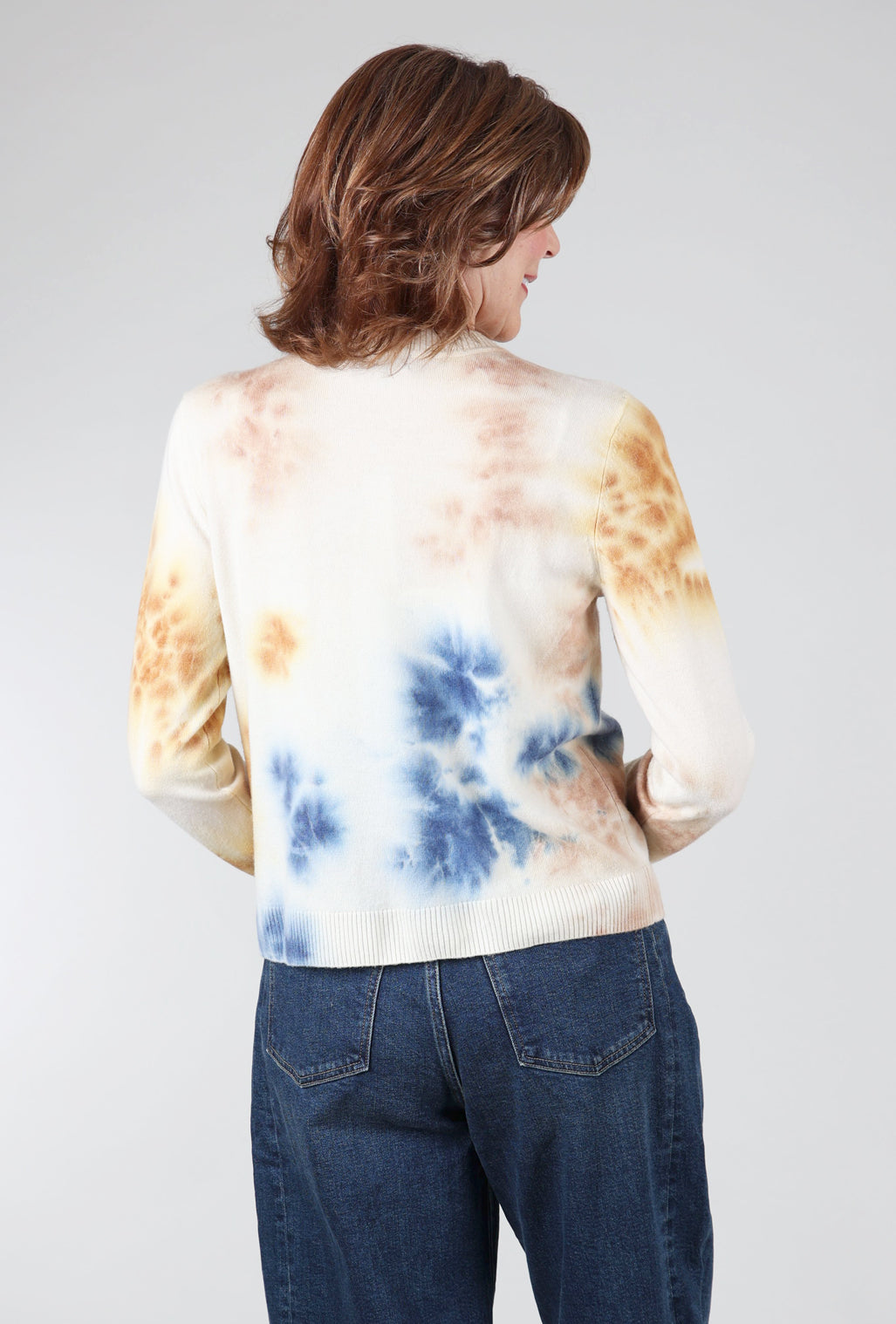 Lilla P Tie-Dye Crew Sweater, Lapis Multi 