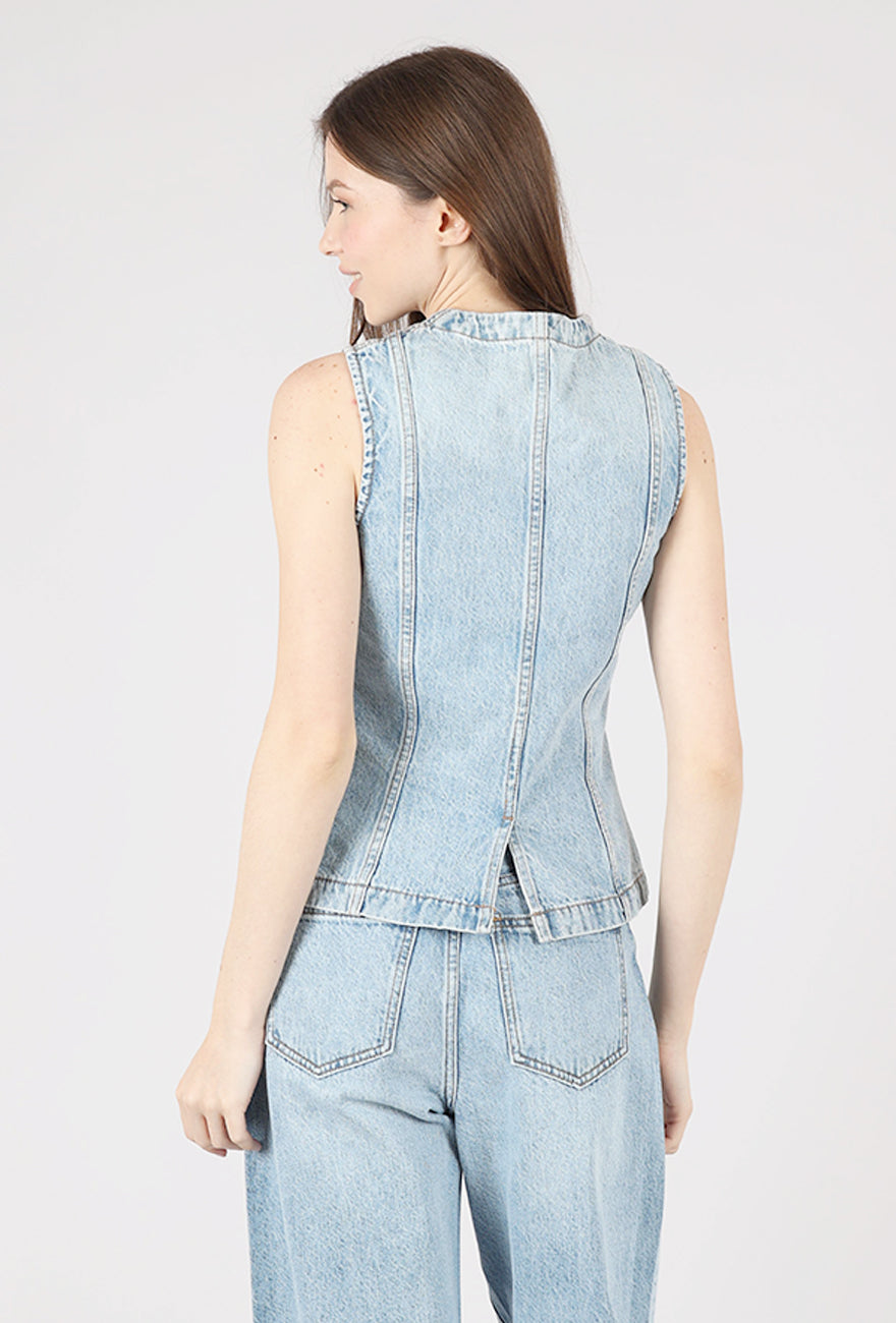 Pistola Gia Fitted Collarless Vest, Gazebo 