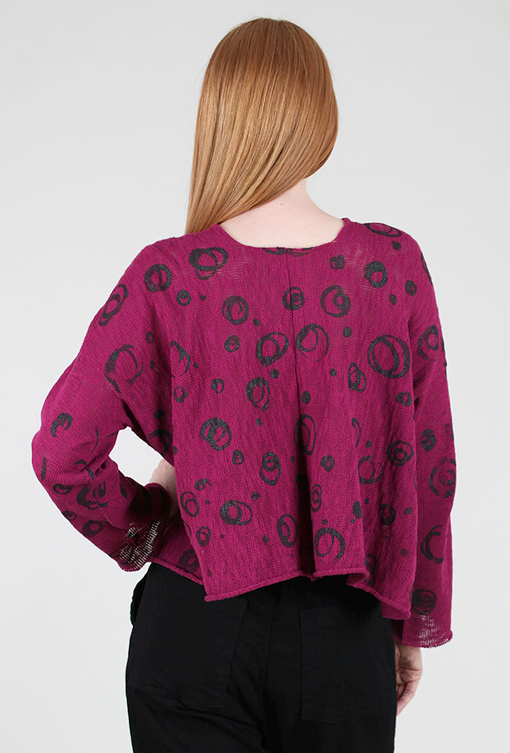 Paper Temples Nelson Sweater, Berry/Circles 
