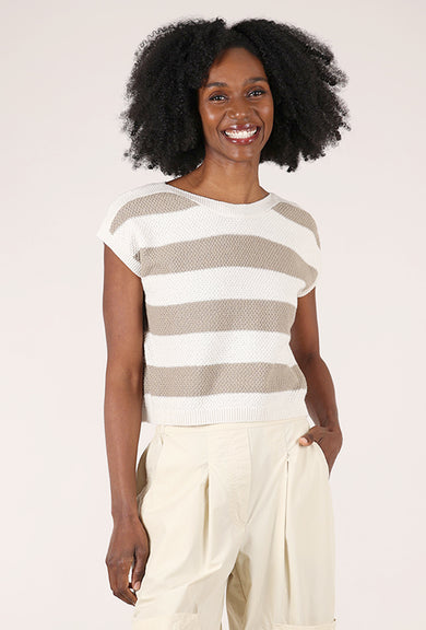 Grade & Gather Drop Shoulder Stripe Sweater, Dry Herb 