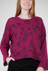 Paper Temples Nelson Sweater, Berry/Circles 