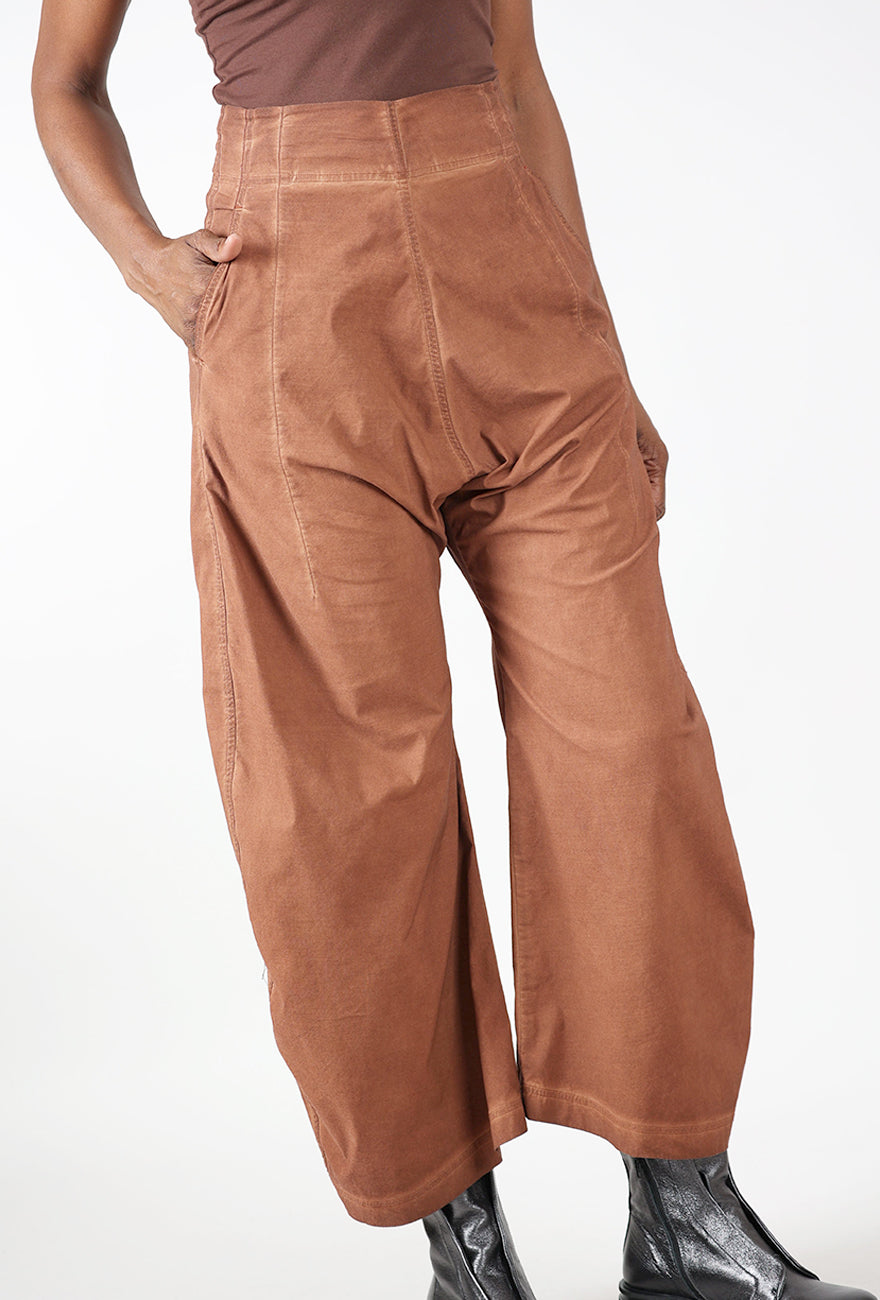 Rundholz Stretch Dye Barrel Trouser, Terracotta Cloud 