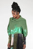 Amano by Lorena Laing Handprinted Foil Shrug, Green 