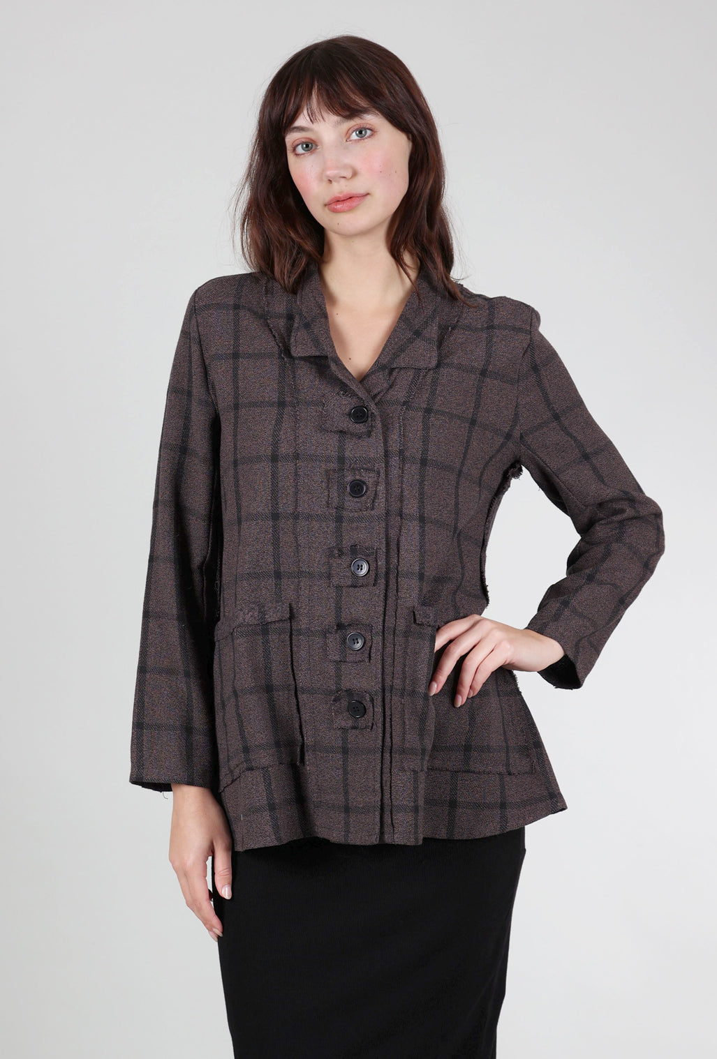 Tulip Maren Boyfriend Jacket, Liverpool Brown 