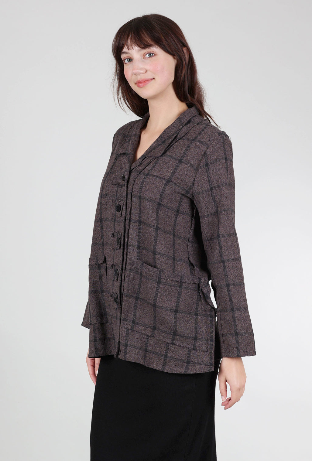 Tulip Maren Boyfriend Jacket, Liverpool Brown 