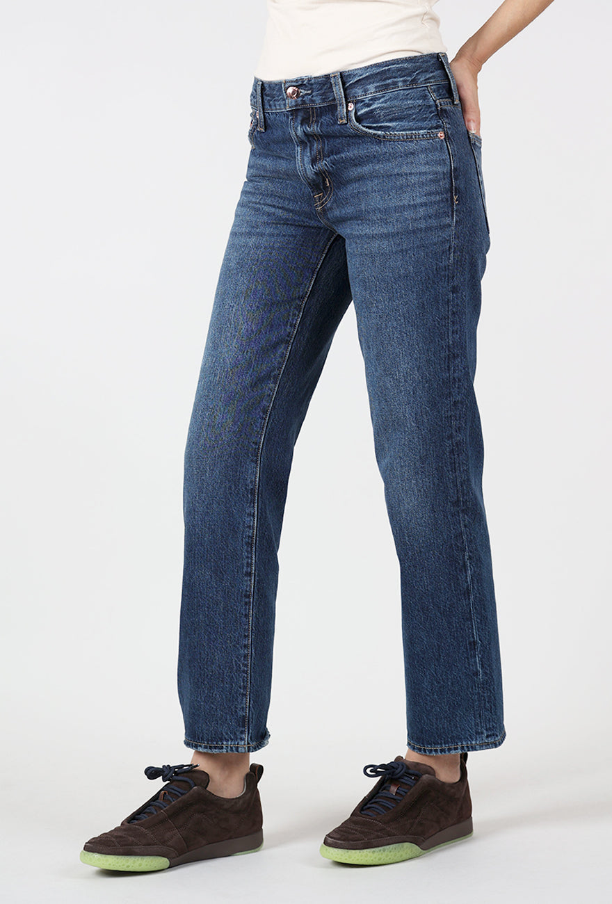 Issa Mid Rise Relaxed Ankle Straight, Mirage
