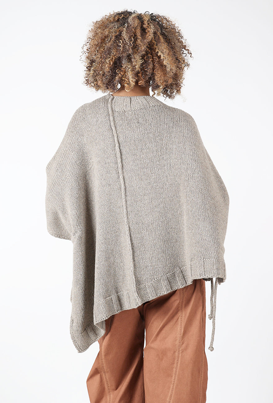 Lurdes Bergada Chunky Knit Cape, Toasted 